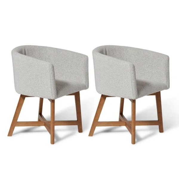 Outlet - Magnus Dining Chair - Set of 2 - Dove Grey & Oak