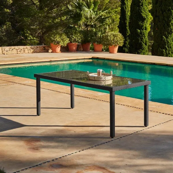 Outlet - Marston 8 Seat Rectangular Dining Table - Black