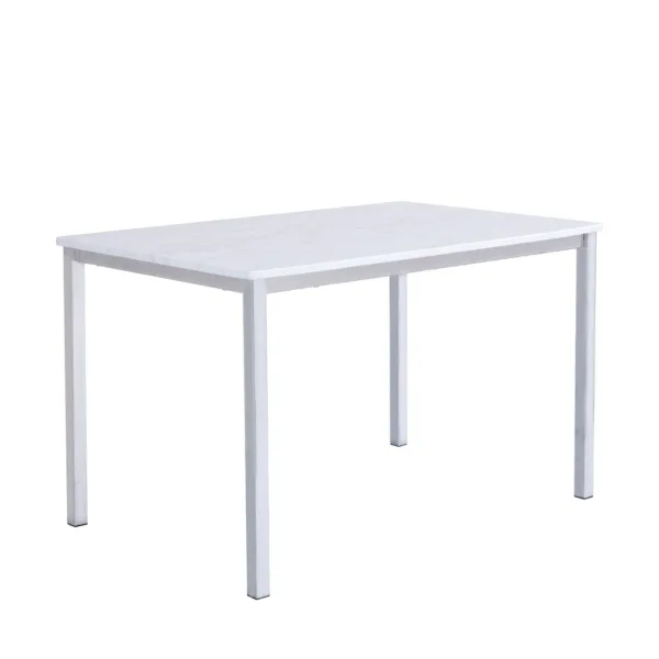 Outlet - Milo Marble Effect Dining Table - 4 Seater - With Chrome Legs