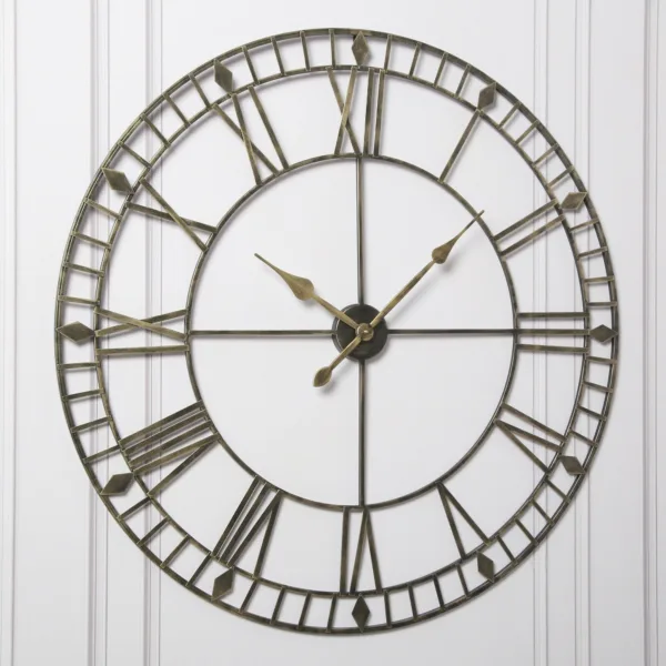 Outlet Skeleton Clock β Black and Gold β 100cm