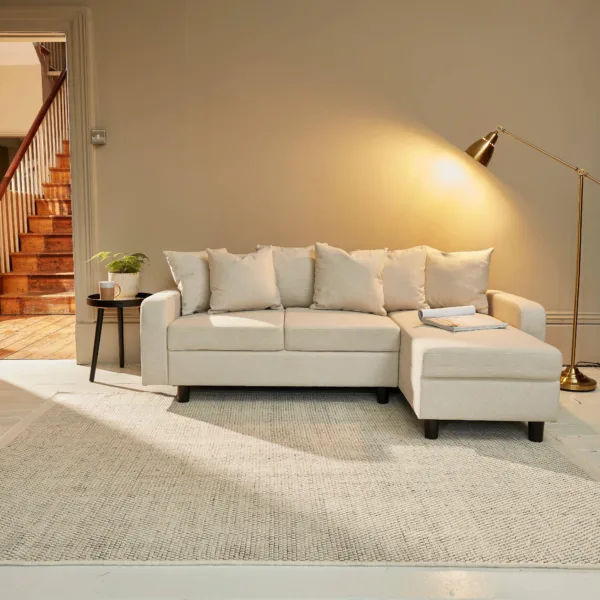 Outlet - Tracy Corner Sofa - Oatmeal Linen