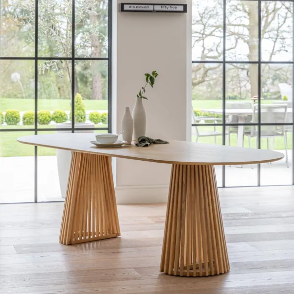 Outlet - Willow Oval Dining Table Pale Oak
