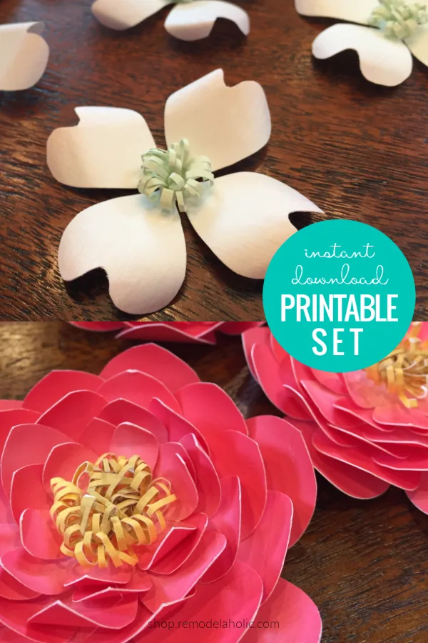 Printable Paper Flower Templates