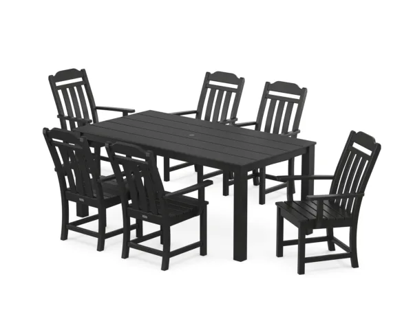 Polywood Country Living Arm Chair 7-Piece Parsons Dining Set