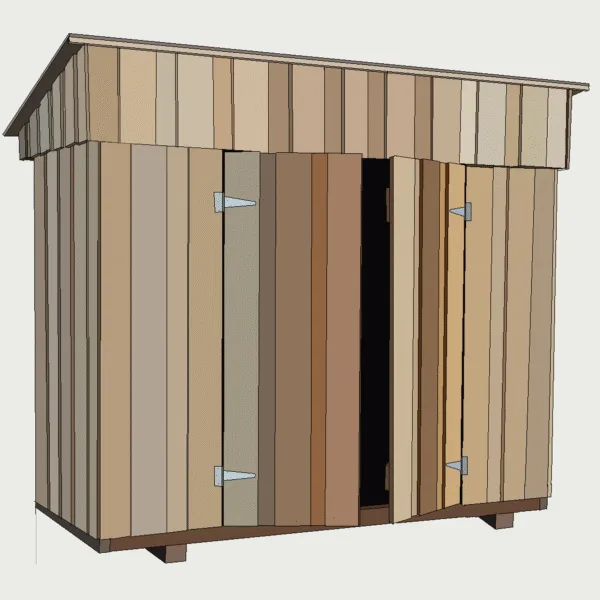 DIY Plans for a 8ft x 4ft (2.4 x 1.2m) wooden shed