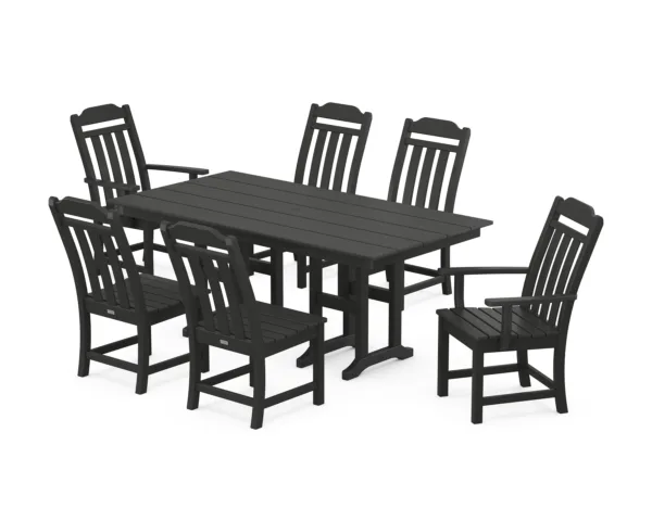 Polywood Country Living 7-Piece Farmhouse Dining Set