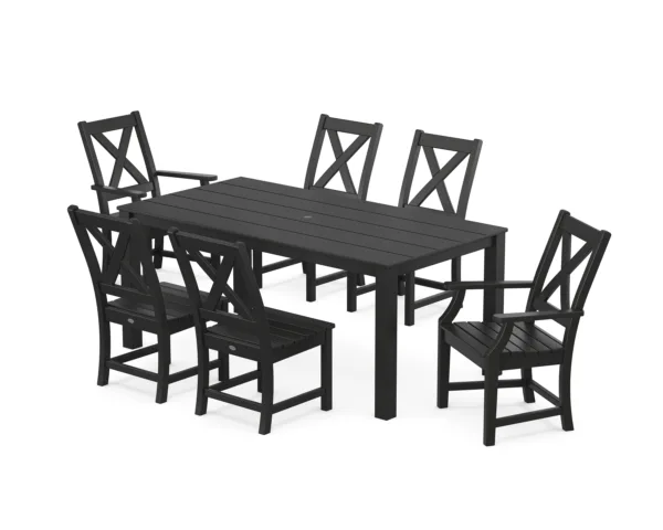 POLYWOOD Braxton 7-Piece Parsons Dining Set