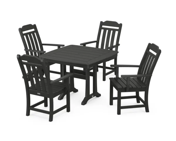 Polywood Country Living 5-Piece Dining Set with Trestle Legs