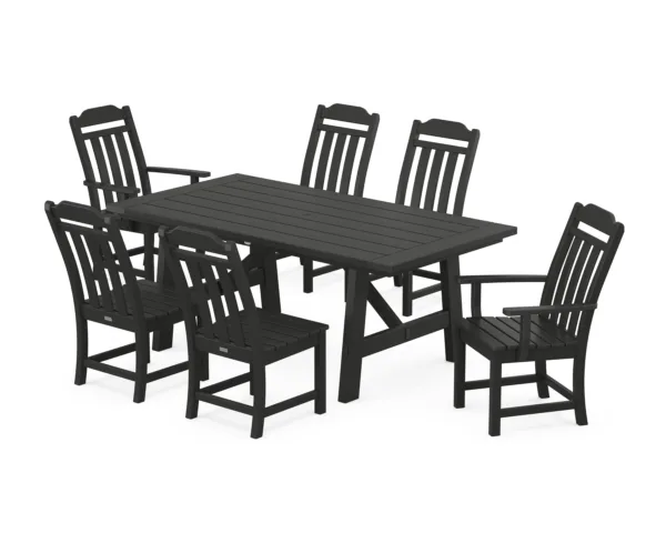 Polywood Country Living 7-Piece Rustic Farmhouse Dining Set