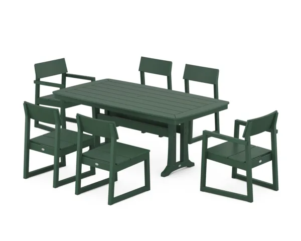 POLYWOOD EDGE 7-Piece Dining Set with Trestle Legs